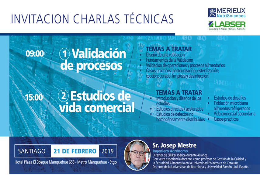 Invitación a charlas técnicas de Labser